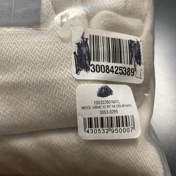 Restoration Hardware Italian Wool Herringbone Curtain Panel 96X100 Natural Ivory - Picture 5 of 10